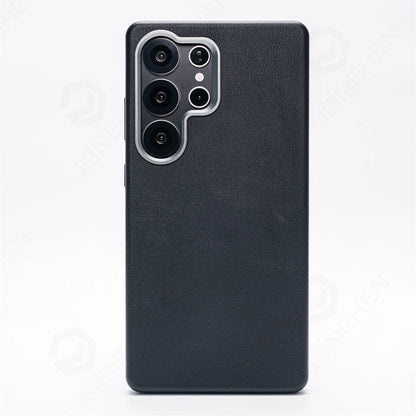 Retro Premium For Magsafe Leather Case For Samsung Galaxy S25 S24 S23 Ultra Luxury Magnetic Metal Lens Ring Shockproof Cover Bag