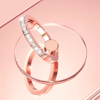 Transparent Luxury Butterfly Finger Ring Mobile Phone Holder for iPhone 15 Smartphone Sticker Stand Accessories Foldable Support