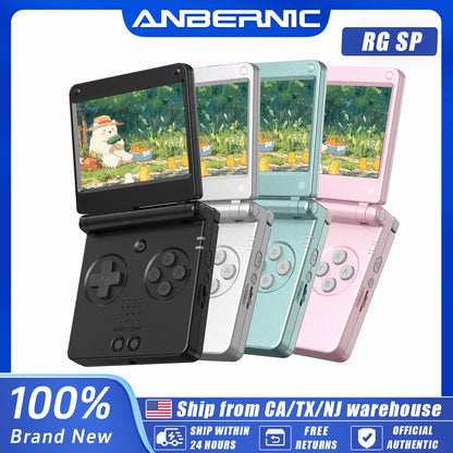 Anbernic RGSP 3.4'' IPS Screen Flip Handheld Console Linux System HDMI-compatible TV Output Clamshell Game Player 3300 mAh RG SP