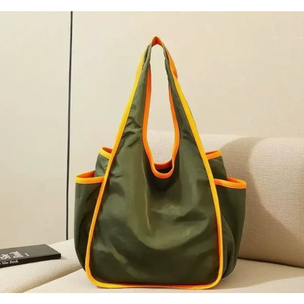 Reusable Grocery Bag Foldable Shopping Bag with Pocket Extra Wide Handle Portable Durable Washable Tote Bags for Women
