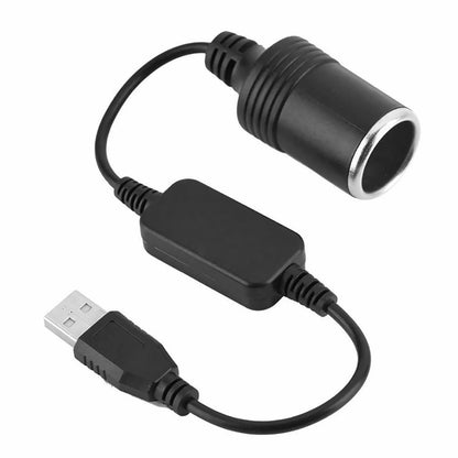 34.5cm USB 12V Car Voltage Conversion Socket Power Adapter Charger Cable Line I