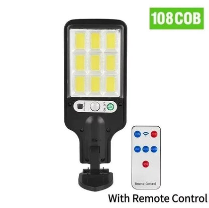 Waterproof 108 LED Solar Lights Outdoor With 3 Mode Motion Sensor Security Lighting LED Wall Street Lamp for Garden Patio Path