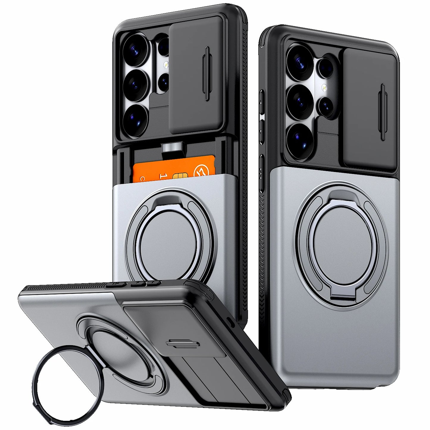 Luxury Wallet Case For Samsung Galaxy S26 S25 S24 Ultra Plus S23Ultra S22Ultra A57 A37 A27 A56 A17 Card Slot Stand Holder Cover