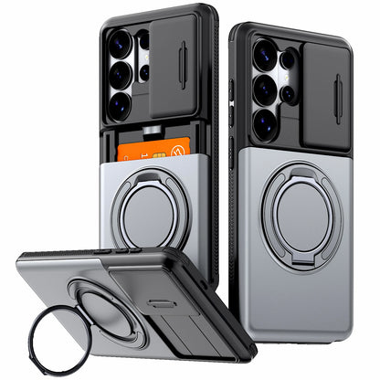 Luxury Wallet Case For Samsung Galaxy S26 S25 S24 Ultra Plus S23Ultra S22Ultra A57 A37 A27 A56 A17 Card Slot Stand Holder Cover