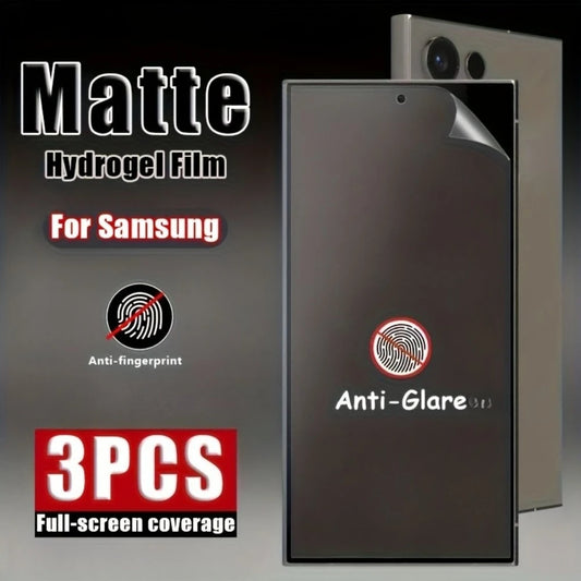 3Pcs Matte Full Cover Hydrogel Film for Samsung Galaxy S26 S25 S24 Ultra S23 S22 S21 Plus S25 S24 FE Anti-Drop Screen Protector