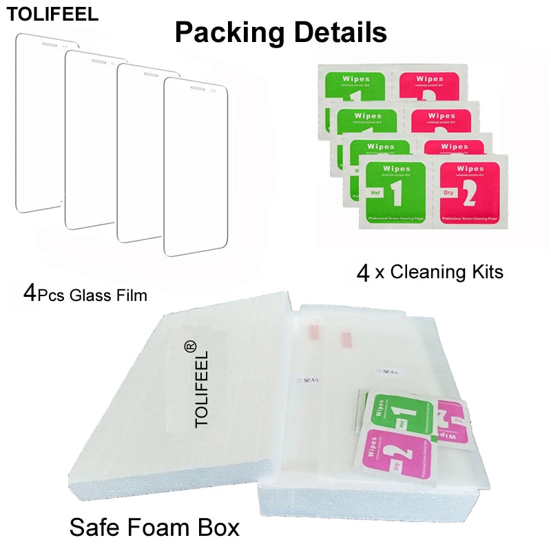 4PCS Tempered Glass for Google Pixel 9 10 8 Pro 9A 8A 7 7A Protective Transparent Screen Protector Film Glass