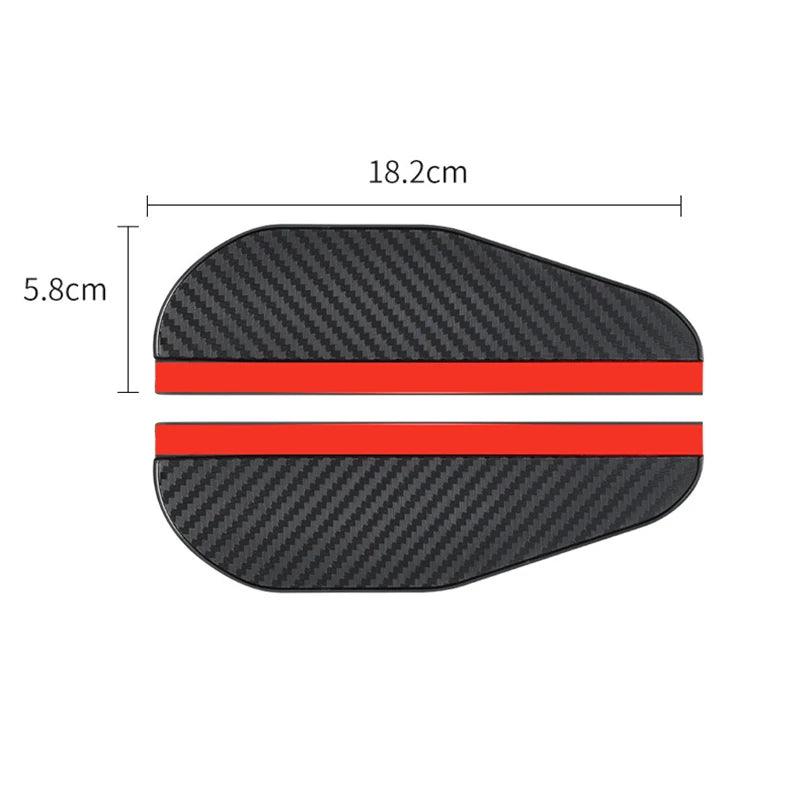Carbon Fiber Car Rearview Mirror Rain Shield – 2-Pack