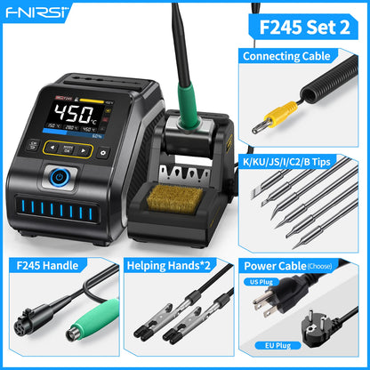 FNIRSI DWS-200 Soldering Station 200W C210 C245 Solder Iron Handle With Soldering Helping Hand Electronic Welding Rework Station