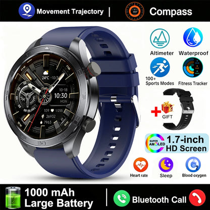 New GPS Track Smart Watch Men AMOLED Screen Outdoor Sports Fitness Heart Rate Compass IP68 Waterproof Bluetooth Call Smart Watch