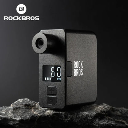 ROCKBROS Bike Pump Portable Mini Electric Air Pump Handheld 120PSI Rechargeable Tire Inflator Car Bike Motorcycle Bicycle Pump