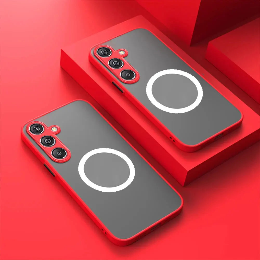 Luxury Matte Magnetic Phone Case for Samsung Galaxy A56 A55 A36 A35 A16 A25 A26 A15 A37 A17 A57 5G A07 4G Magnetic Phone Cover