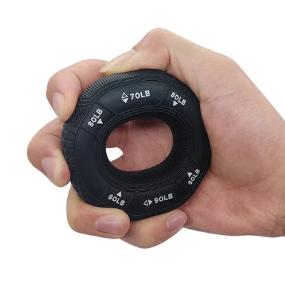 Silicone Adjustable 20-90LB Hand Grip Arm Strength Exercise Gripping Ring Fitness Gym Finger Forearm Trainer Carpal Expander - Urbizia