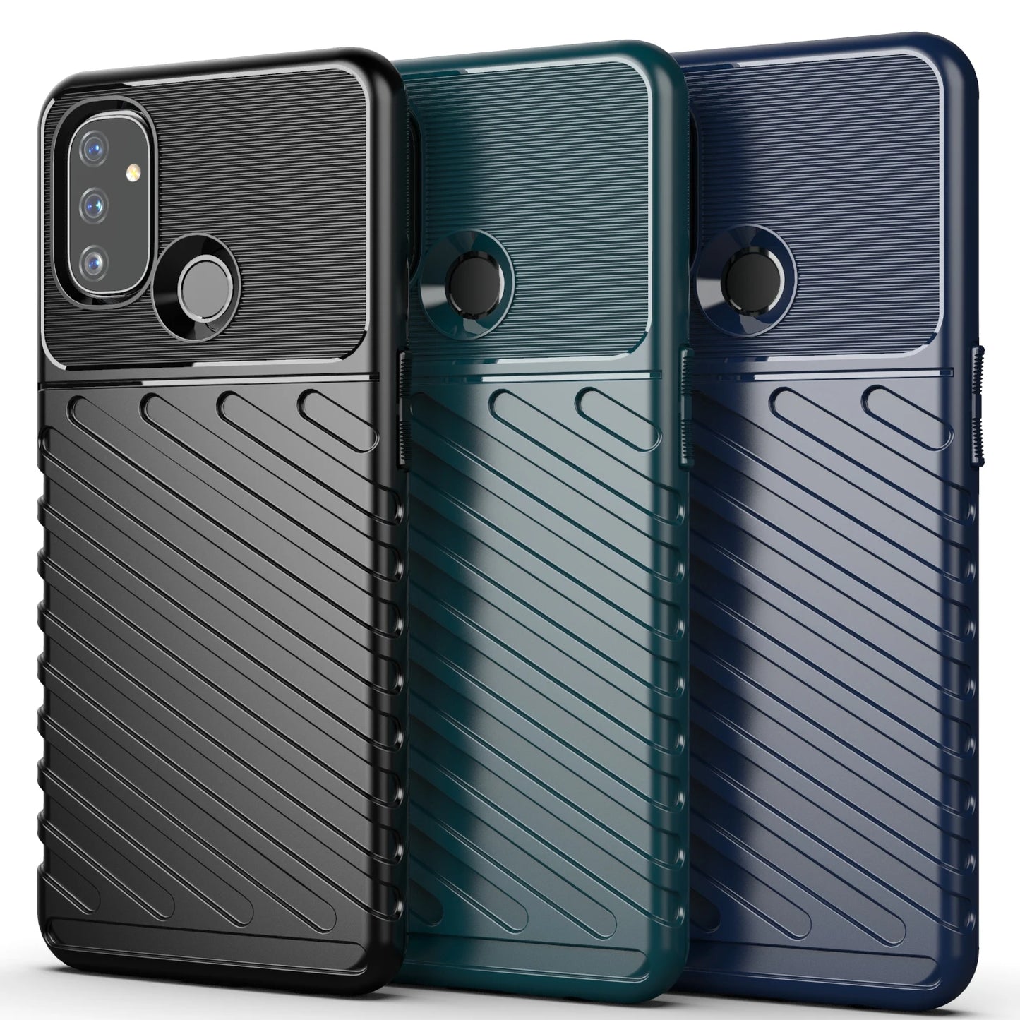 Luxury Shockproof Silicone Phone Case for OnePlus Nord N10 5G/N100 - Soft TPU Protective Cover