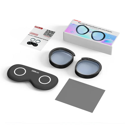 STARTRC Lens Protector Set Compatible with Meta Quest 3S Accessories, Soft Lens Protector Cover, Glasses Spacer with Blue Light Blocking Glasses for Oculus Quest 3S/Quest 2 (Not Fit for Quest 3)