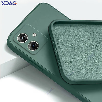 Luxury Dual Layer Cellphones Cases Covers for Motorola Moto G54 Power G64 5G G54Power MotoG64 Soft Square Liquid Silicone Armor