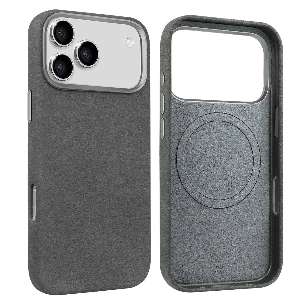 Suede Phone Case for iPhone 18 Pro with Magnetic Wireless Charging Anti-Drop Cover Compatible with iPhone 18 17 16 15 Pro Max