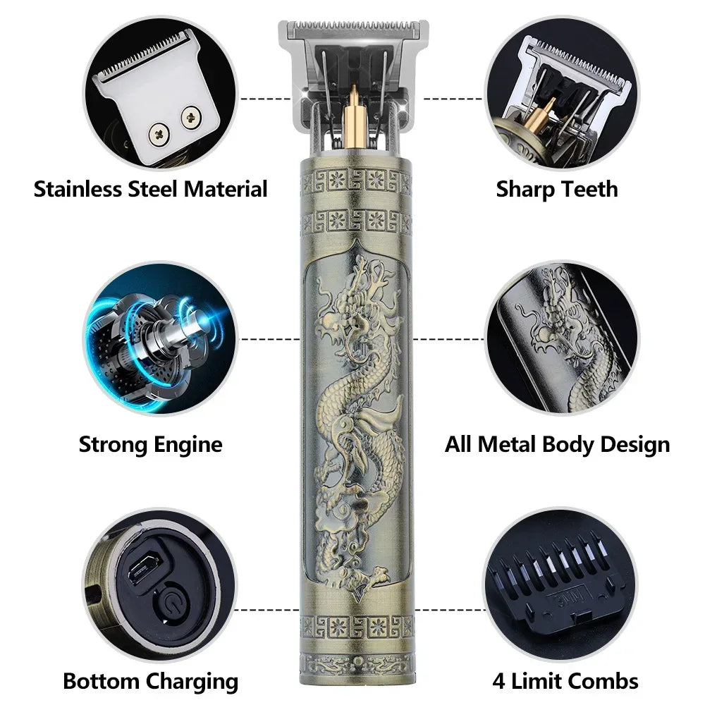Retro T9 Electric Haircut & Shaver Set - Urbizia