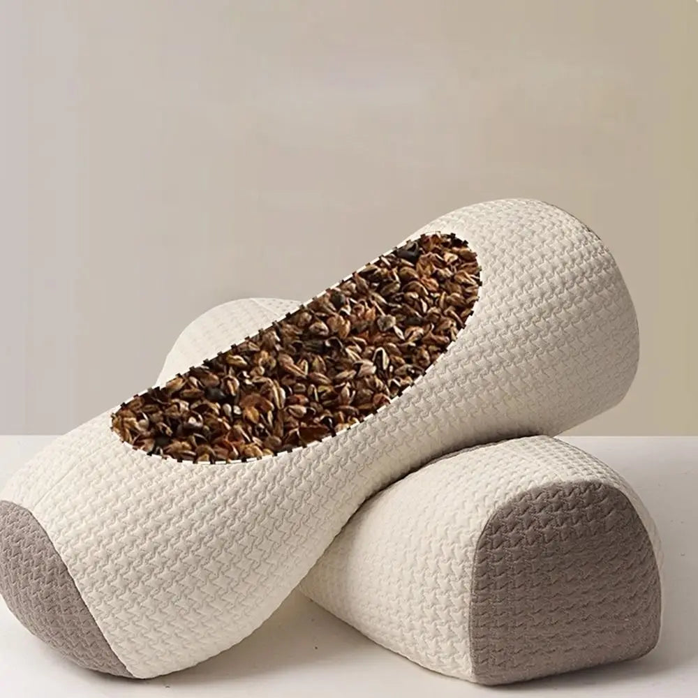 Help Sleep Buckwheat Pillows Breathable Anti-arch Cervical Vertebra Pillow Neck Pain Relief Help Sleep Spine Pillow for Adults