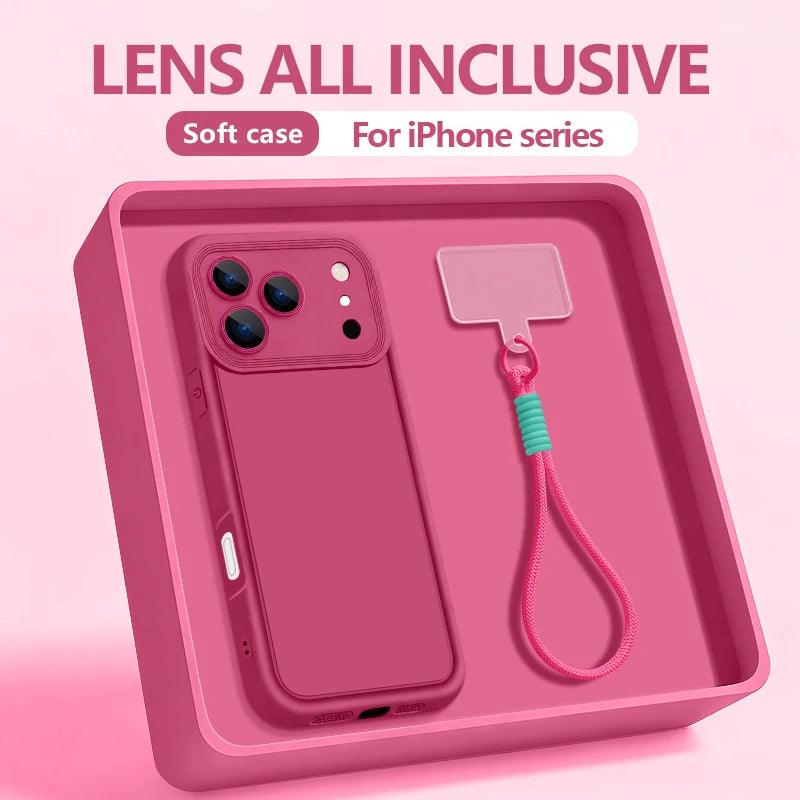 Wrist Strap Lanyard TPU Case for iPhone Series