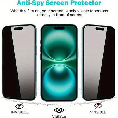 Privacy Screen Protectors For iPhone 18 Pro Max 18 Pro 18 17 Pro Max 16 16e 15 11 12 13 14 iPhone17 Pro16 Plus XR Tempered Glass
