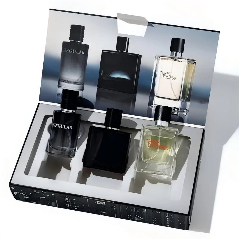 Men's 3-Piece Long Lasting Cologne Gift Set, Masculine Eau De Toilette Sampler With All-Day Fragrance, Ideal For Father's Day, Birthday, Valentine's Day & Holiday Gifting