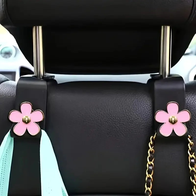 2pcs Universal Car Seat Headrest Hook For Auto Back Seat Storage Organizer Hanger Holder For Handbag Purse Bags Clothes Coats