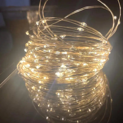 30M/10M USB LED Copper Wire String Lights – Waterproof Fairy Garland