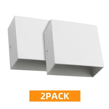 LED Wall Sconces 6W Modern Indoor Wall Lamp, White Up Down Wall Mount Lights for Living Room Hallway Bedroom Decor - Urbizia