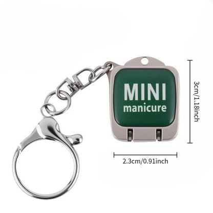 1pc Cute Nail Clippers with Storage Stainless Steel Compact & Portable Nail Trimmer with Blade Angle Durable Manicure Tool
