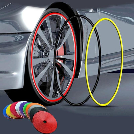 8M Rubber Car Wheel Rim Protector Strip – Anti-Scratch, 9 Colors