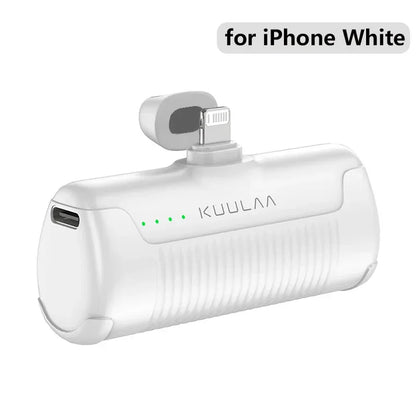KUULAA Mini Power Bank 4500mAh PowerBank Portable Charger For iPhone 15 14 13 12 Pro Max Externe Batterie For Samsung/Xiaomi