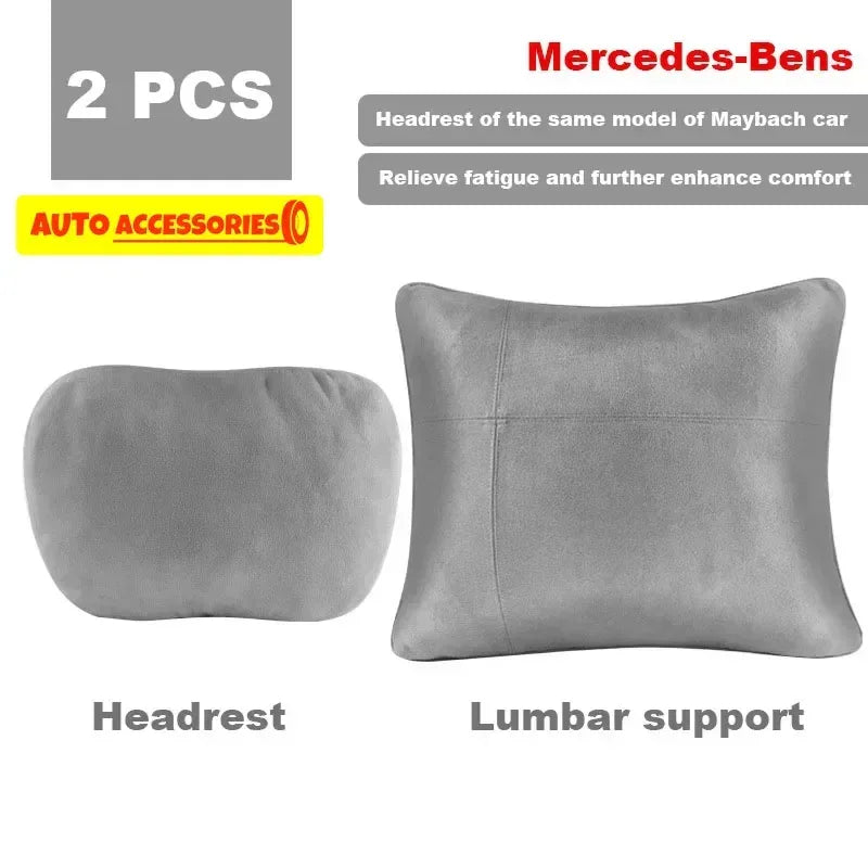 Car Headrest Neck Support Pillow – Maybach Design, Soft & Adjustable - Urbizia