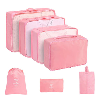 7/8/9/10/11 Pcs Set Travel Organizer Storage Bags Suitcase Packing Cubes Set Cases Portable Luggage Clothes Shoe Tidy Pouch