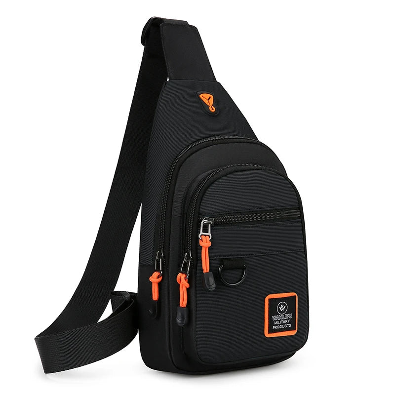 Fashion Men's Chest Bag Handbag Lightweight Oxford Fabric Crossbody Shoulder Bag Stylish Casual Men's Waist Packs Male Chest Bag