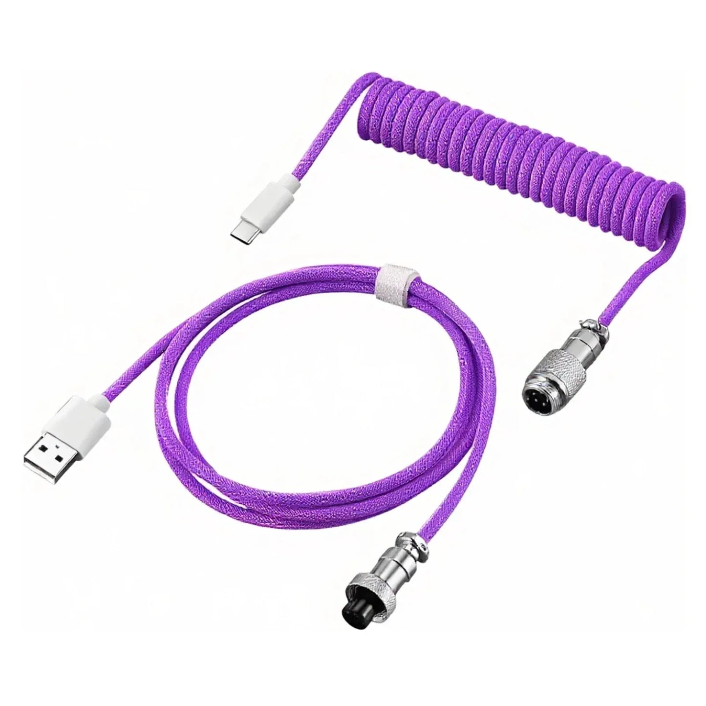 Mechanical Keyboard Coiled USB-C Aviator Cable