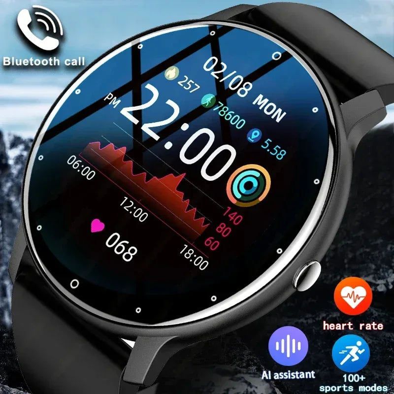 New Smart Watch Men Sports Fitness Watch Heart Rate Full Touch Screen Bluetooth Call 2025 New Ultra Light Smartwatch - Urbizia