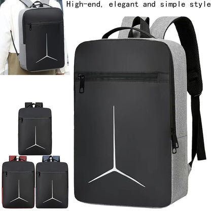Classic Geometric Print Laptop Backpack Durable Waterproof Rucksack, Spacious Storage for Businessmen Students Everyday Use
