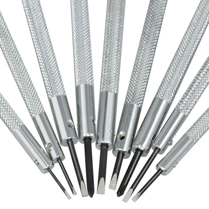 9 in 1 Precision Screwdriver Set with 9 Extra Blades, Rotating Stand for Watch Eyeglass Electronics Repair Tools