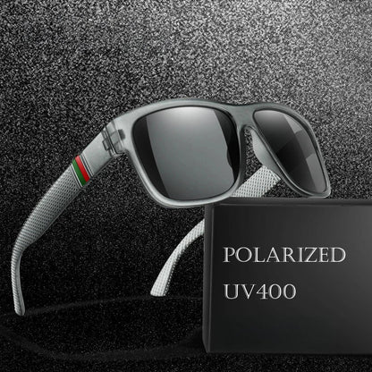 Classic Men Square Polarized Fishing Sunglasses Outdoor Driving Cycling Running Goggles Vintage Large Frame