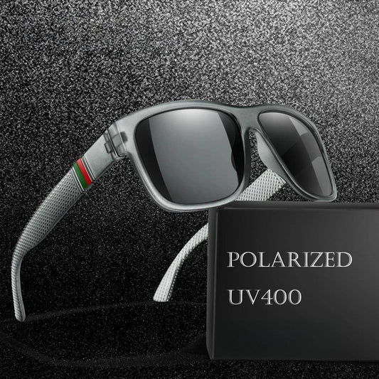 Classic Men Square Polarized Fishing Sunglasses Outdoor Driving Cycling Running Goggles Vintage Large Frame