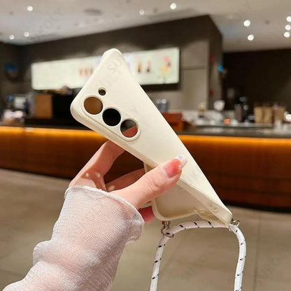 Liquid Silicone Crossbody Lanyard Phone Case for Samsung