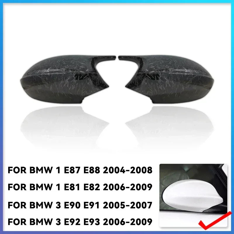 E90 E91 Black M3 Style Cover E81 E82 E87 E88 for BMW 1 3 Series E92 E93 Carbon Fiber M Look Rear Mirror Cap Car Accessories - Urbizia
