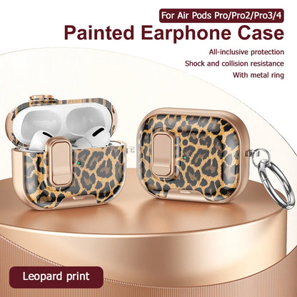 Funda For AirPods Pro 2 3 4 Case With Phone Holder Headphone Cover For AirPods 4 Pro3 Cases Security Lock Earphone Coque Sleeve