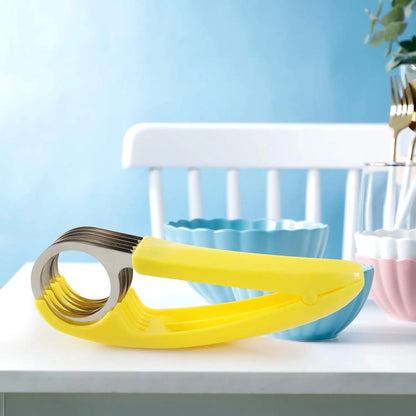 Banana Slicer,ABS + 304 Stainless Steel Fruit Salad Peeler Cutter Kitchen Tools For banana, hotdog, strawberry,cucumber