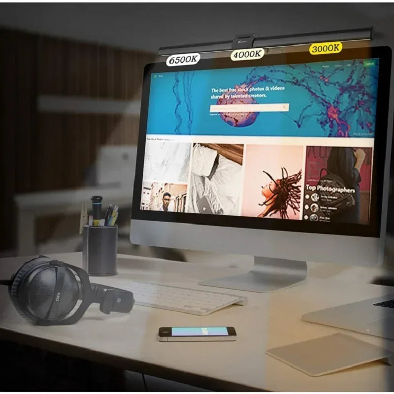 30CM CCT LED Computer Screen Hanging Light Bar Atmosphere Lamp for Work Study Read Gaming Dimming Lighting Monitor Light Bar - Urbizia