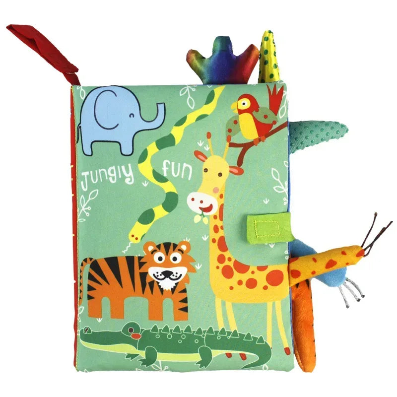 0-36M Baby Interactive Cloth Book – Early Learning & Sound Puzzle - Urbizia
