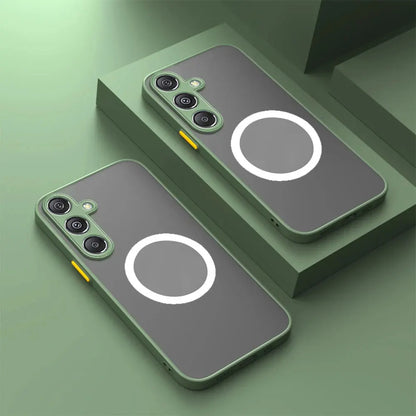 Luxury Matte Magnetic Phone Case for Samsung Galaxy A56 A55 A36 A35 A16 A25 A26 A15 A37 A17 A57 5G A07 4G Magnetic Phone Cover