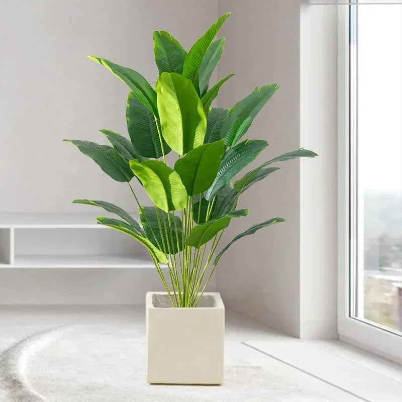 Artificial Tropical Palm & Monstera Leaves Decor - Urbizia