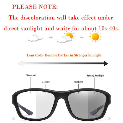 Photochromic UV400 Motorcycle Sunglasses for Men & Women