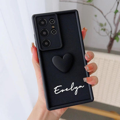 Customized 3D Love Heart Soft Case for Samsung Galaxy
